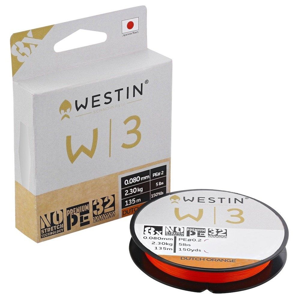 Westin W3 8-BRAID Dutch Orange 135m/0.08mm/3.0kg