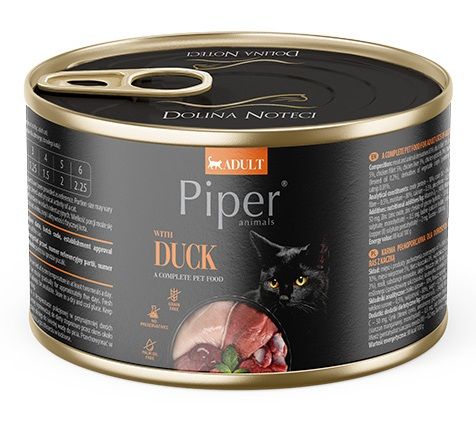 Konzerva Piper Cat Adult s patkom 185 g