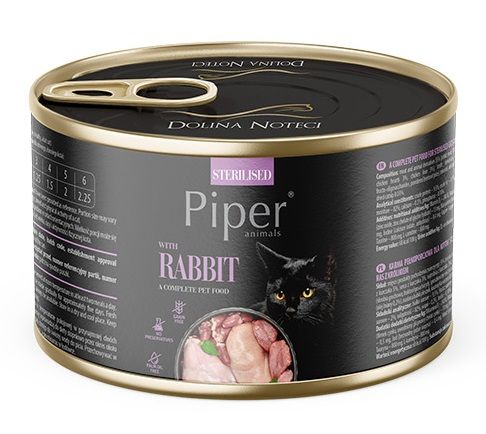 Konzerva Piper Cat Sterilised s kunićem 185 g