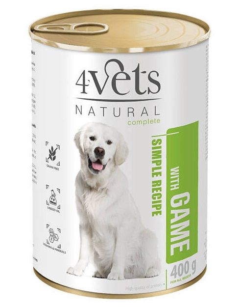 4Vets Natural Simple Recipe with Game 400 g