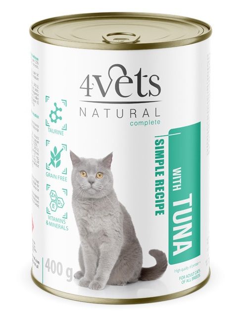 4Vets Cat Natural Simple Recipe with Tuna 400 g