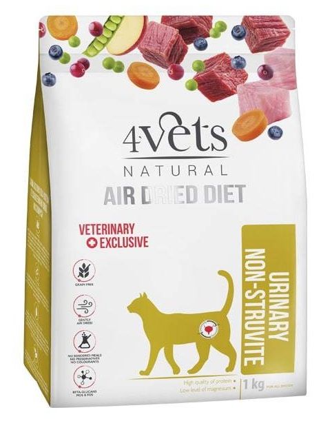 4Vets Natural Cat Veterinary Exclusive URINARY NON-STRUVITE 1 kg