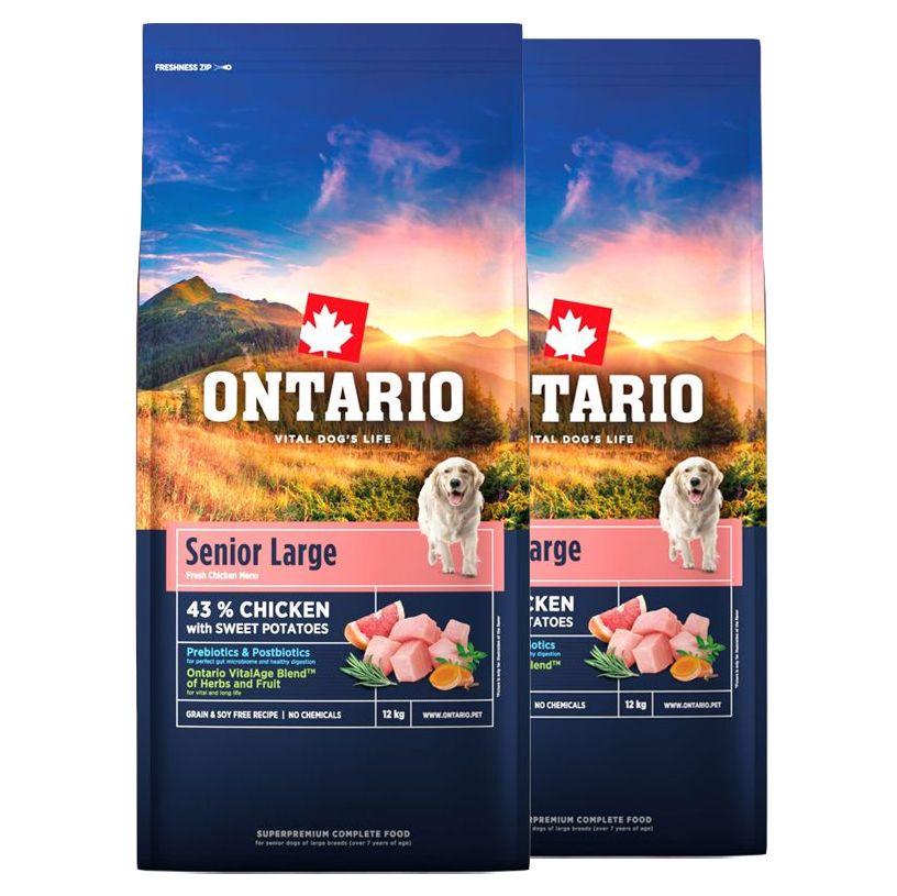 Ontario Senior Large Chicken & Sweet Potatoes 2 x 12 kg