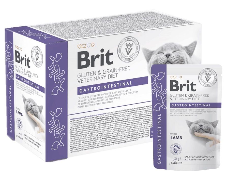 Brit Cat Gluten & Grain-Free Veterinary Diet Gastrointestinal vrečice, 12 x 85 g