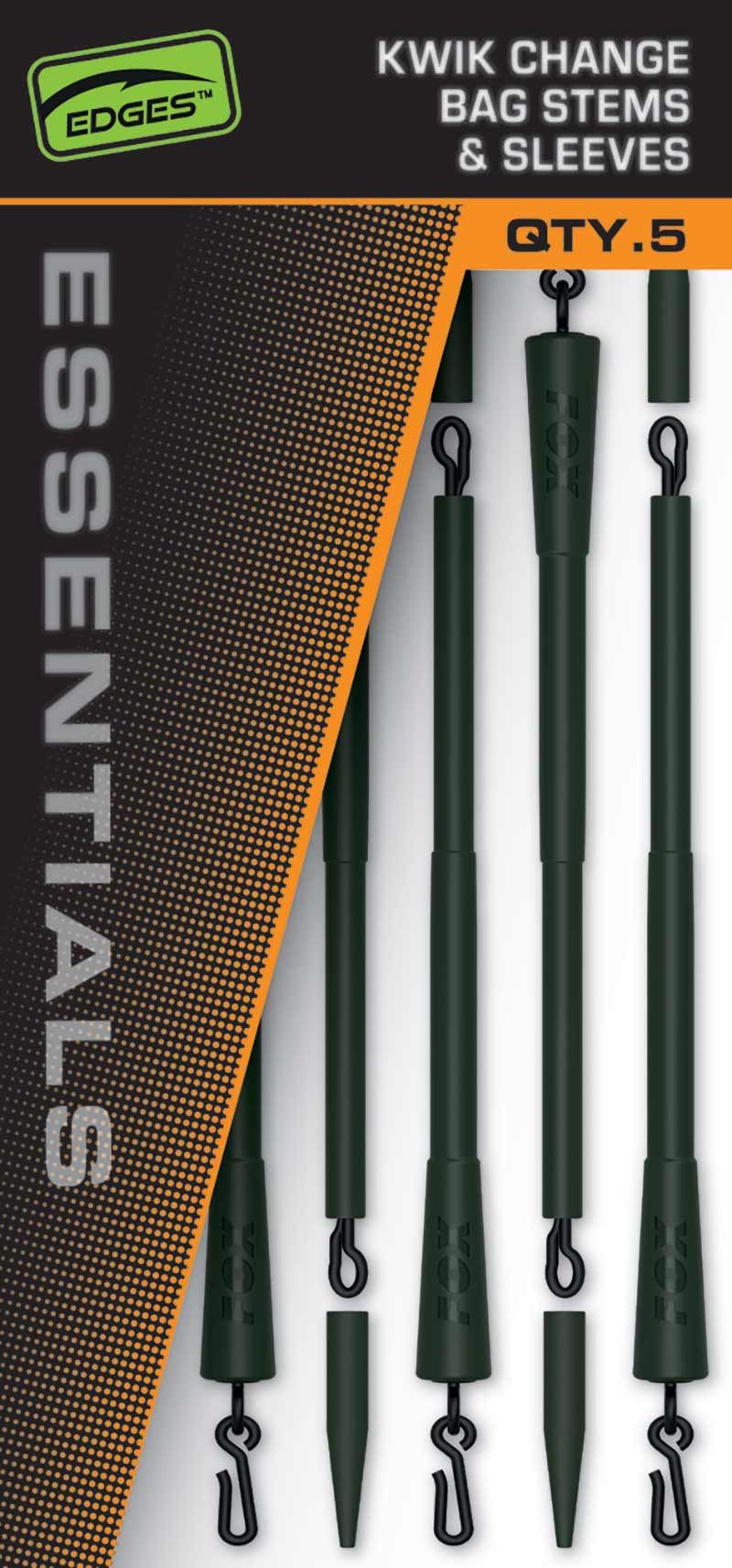 Fox EDGES™ Essentials Kwik Change Bag Stems & Sleeves 5x