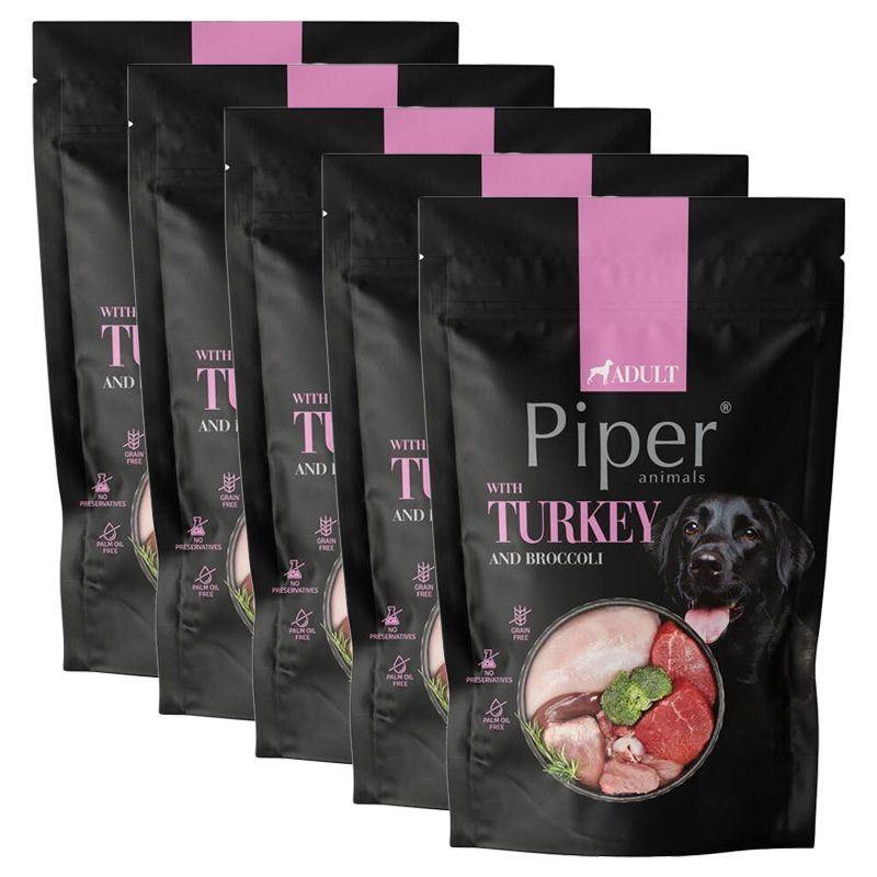 Vrečka Piper Adult pureće meso i brokula 5 x 500 g