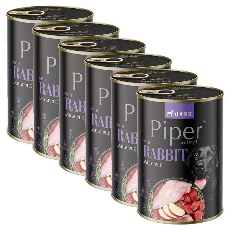 Konzerva Piper Adult s kunićem i jabukom 6 x 400 g