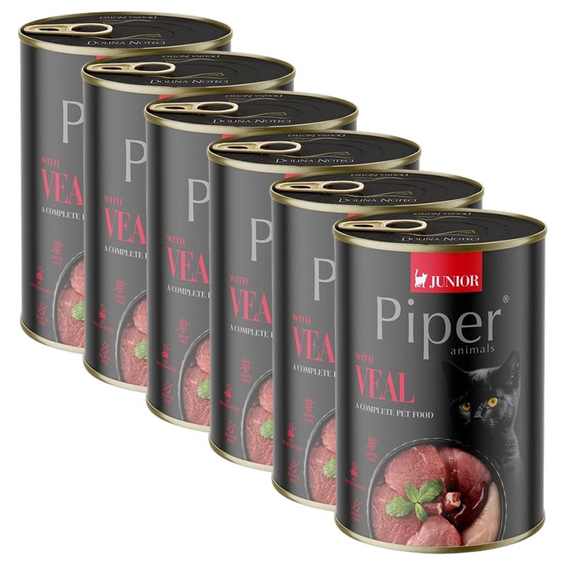 Konzerva Piper Cat Junior s telećim mesom 6 x 400 g