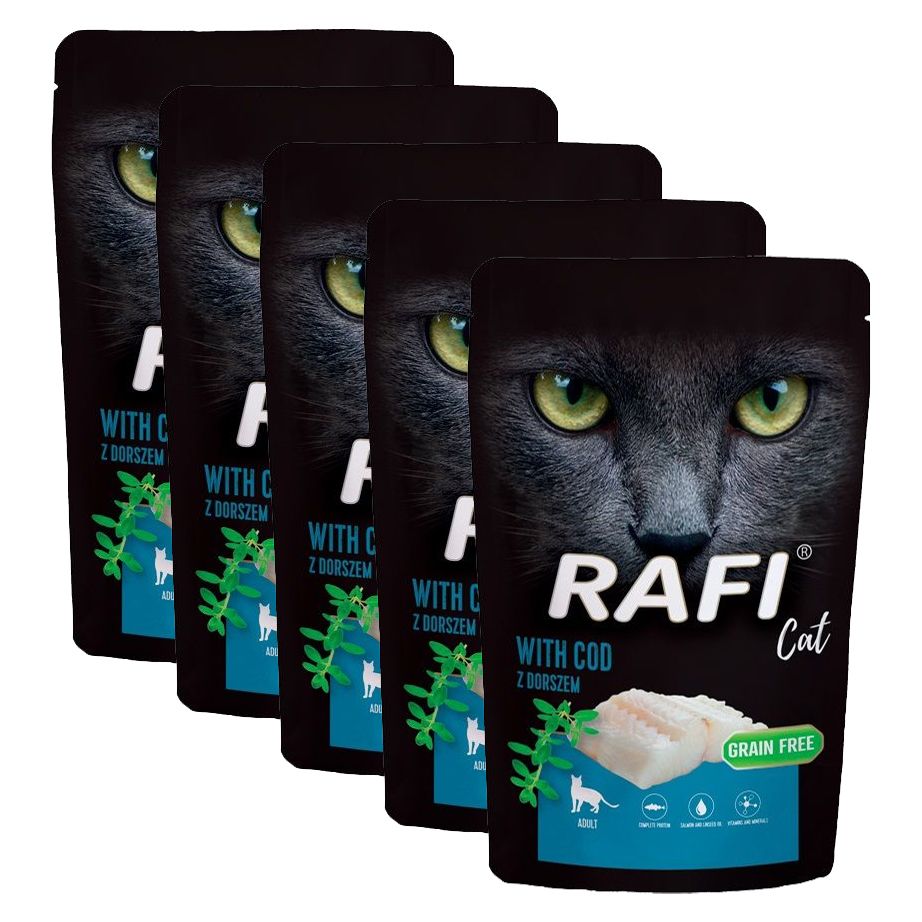 Rafi Cat Adult Paté with Cod 5 x 100 g