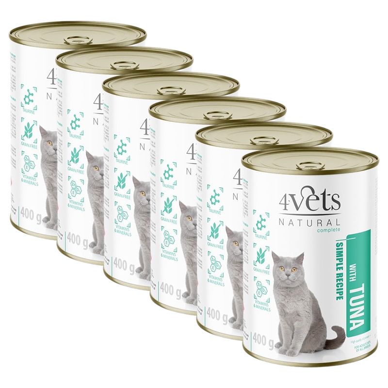 4Vets Cat Natural Simple Recipe with Tuna 6 x 400 g
