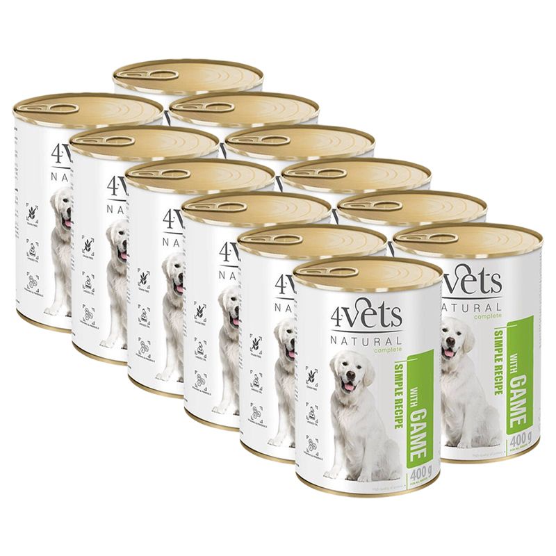 4Vets Natural Simple Recipe with Game 12 x 400 g