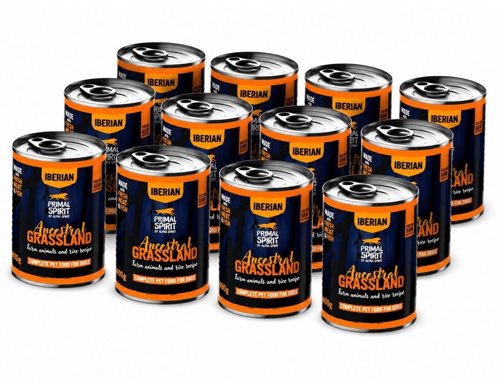 Primal Spirit Dog Iberian Ancestral Grassland 12 x 400 g
