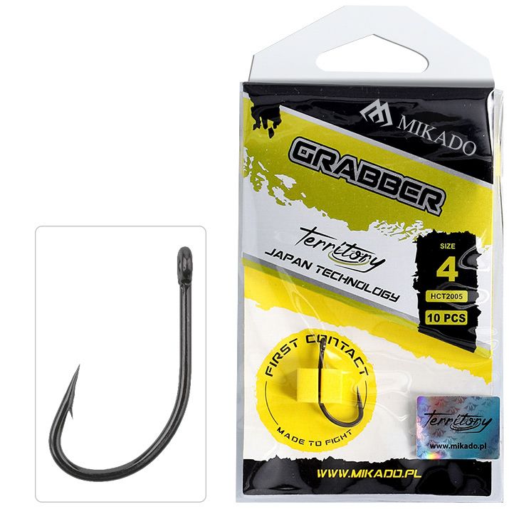 Mikado HOOK - TERRITORY - GRABBER No 6 - TEFLON COATED - 10x
