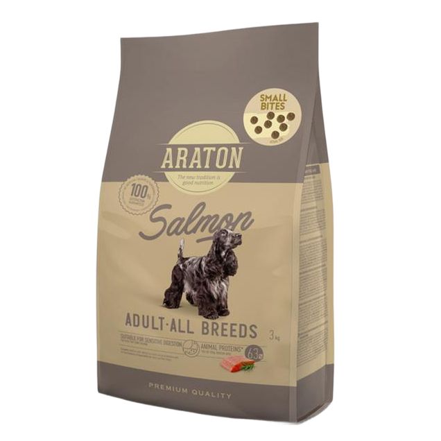 ARATON Dog Adult Small Salmon 3 kg