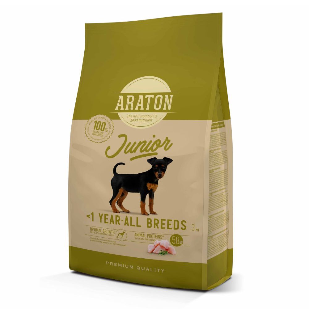 ARATON Dog Junior All Breeds Poultry 3 kg