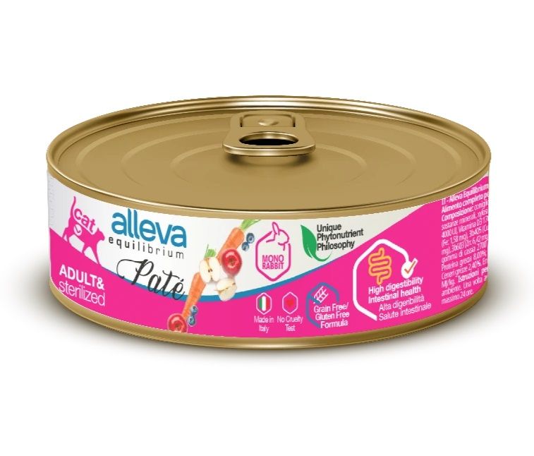 Alleva EQUILIBRIUM Paté Cat Sterilized rabbit 85 g