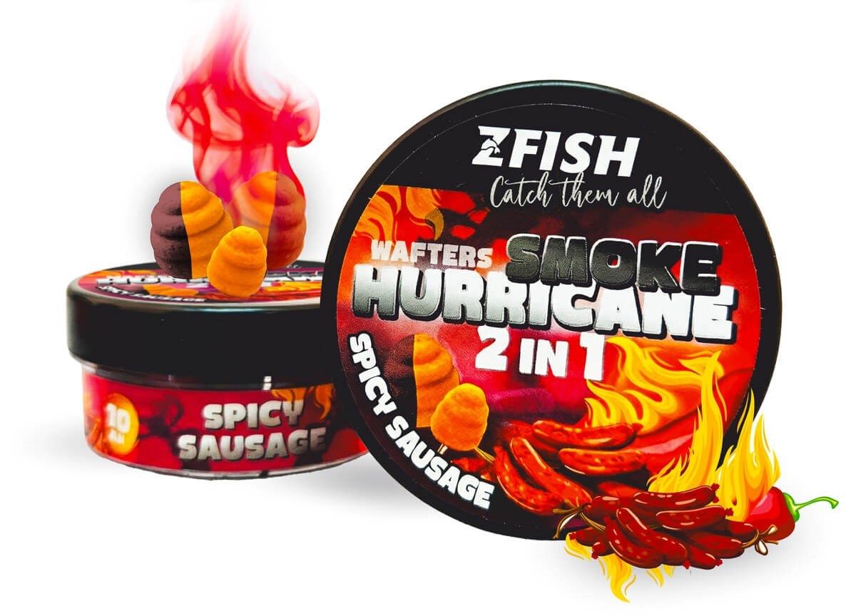ZFISH Smoke Hurricane Wafters 2in1 8-10mm 30g Spice Sausage