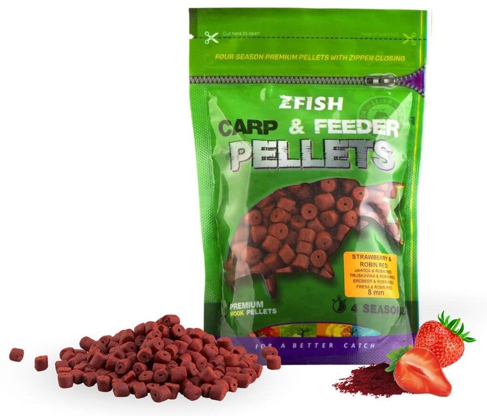 ZFISH Carp & Feeder Hook Pellets Strawberry Robin Red 8 mm / 200 g