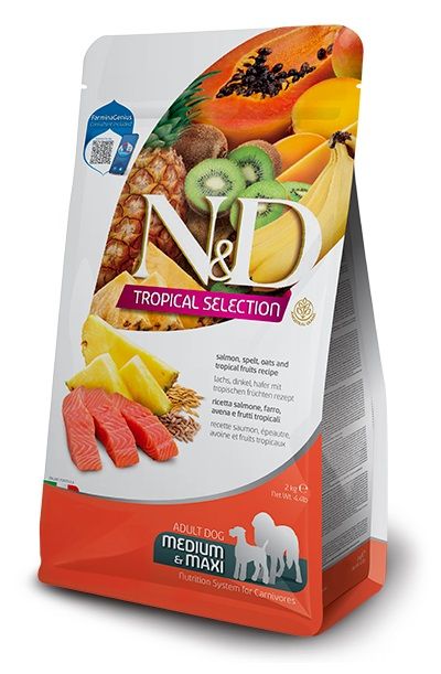 Farmina N&D dog TROPICAL SELECTION (AG) adult medium & maxi, losos 10 kg