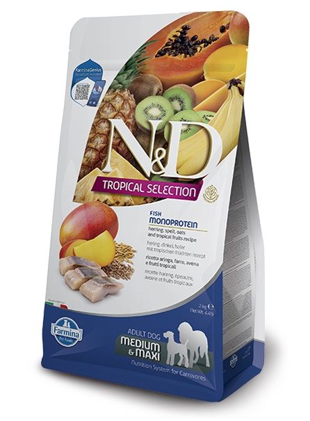 Farmina N&D dog TROPICAL SELECTION (AG) adult medium & maxi, herring 2 kg