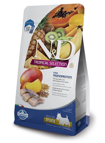 Farmina N&D dog TROPICAL SELECTION (AG) adult mini, herring 5 kg