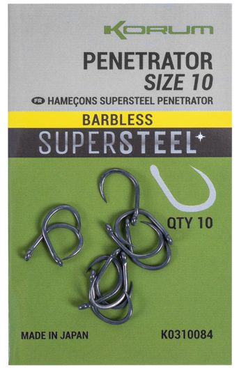 Korum Supersteel PENETRator Hook Barbless / velicina 8