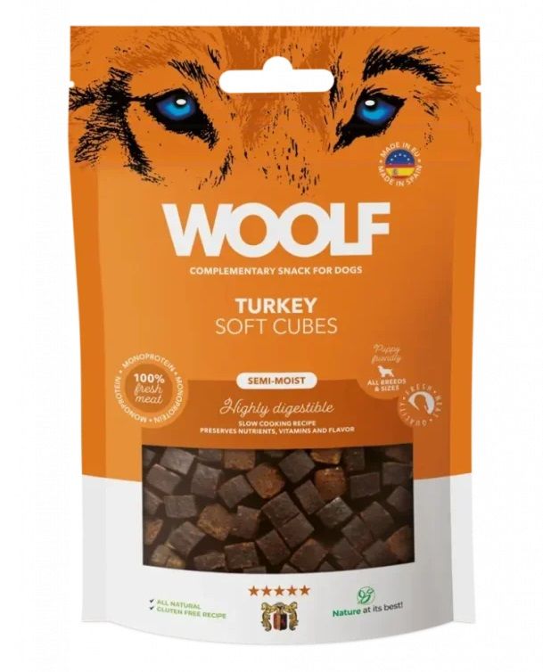 WOOLF Soft Cubes Turkey 100 g