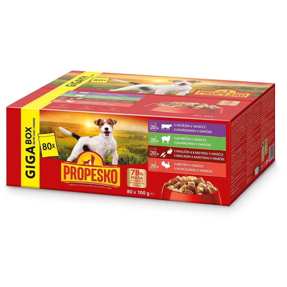 Propesko Dog vrečice GIGA BOX 80 x 100 g