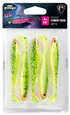 Fox Rage Slick Shad Ultra UV 9cm Lemontiger x 5