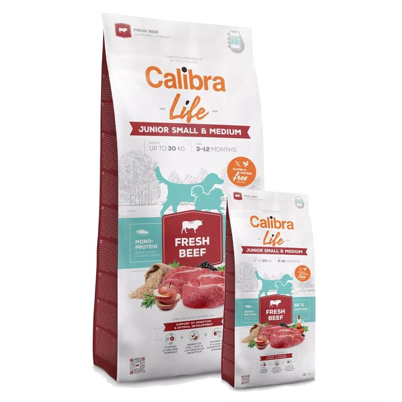 Calibra Dog Life Junior Small & Medium Fresh Beef 14,5 kg