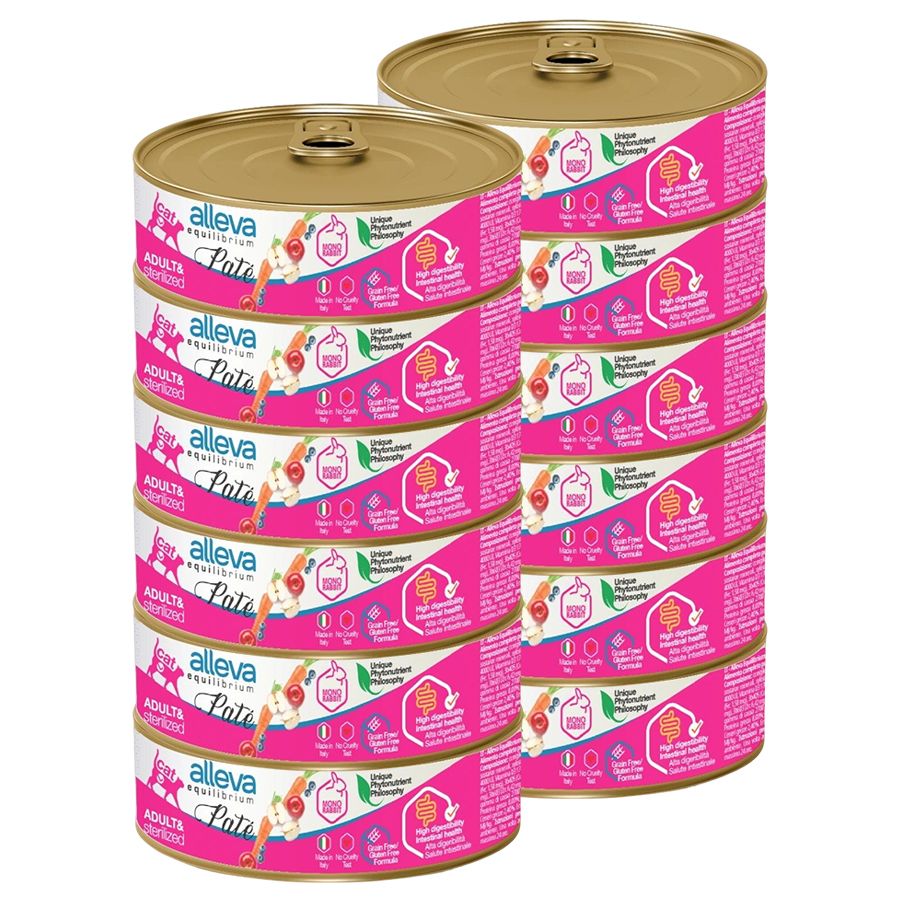 Alleva EQUILIBRIUM Paté Cat Sterilized rabbit 12 x 85 g