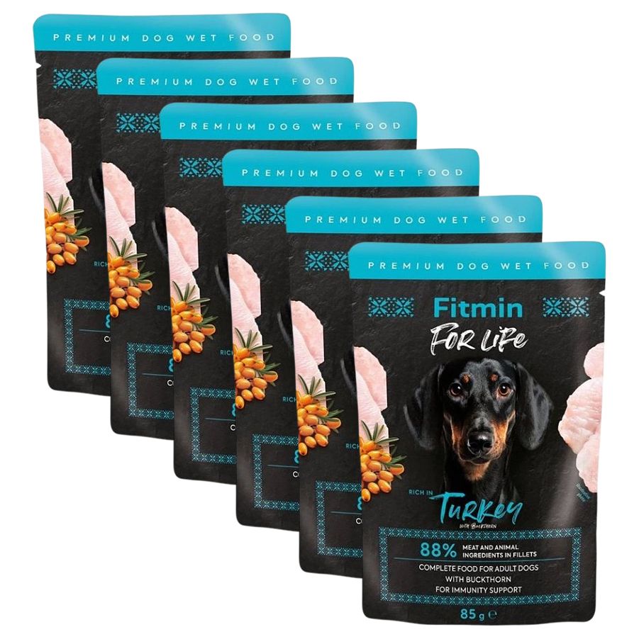 Fitmin For Life vrećica s puretinom i pasjim trnom 6 x 85 g