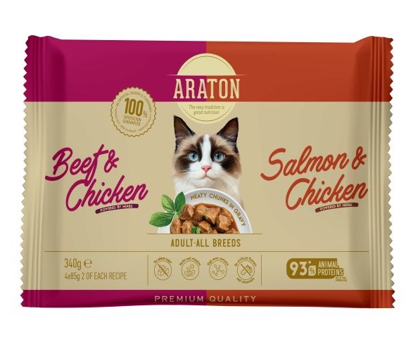 ARATON mačka Adult vrećica multipack 4 x 85 g
