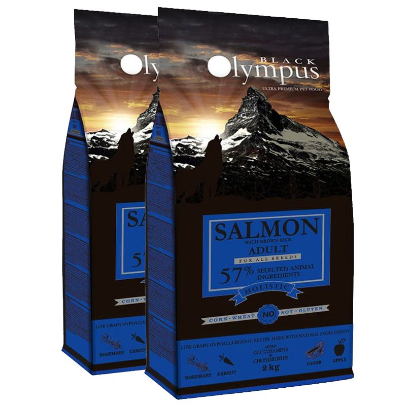 Black Olympus Adult Medium Salmon & Brown Rice 2 x 12 kg