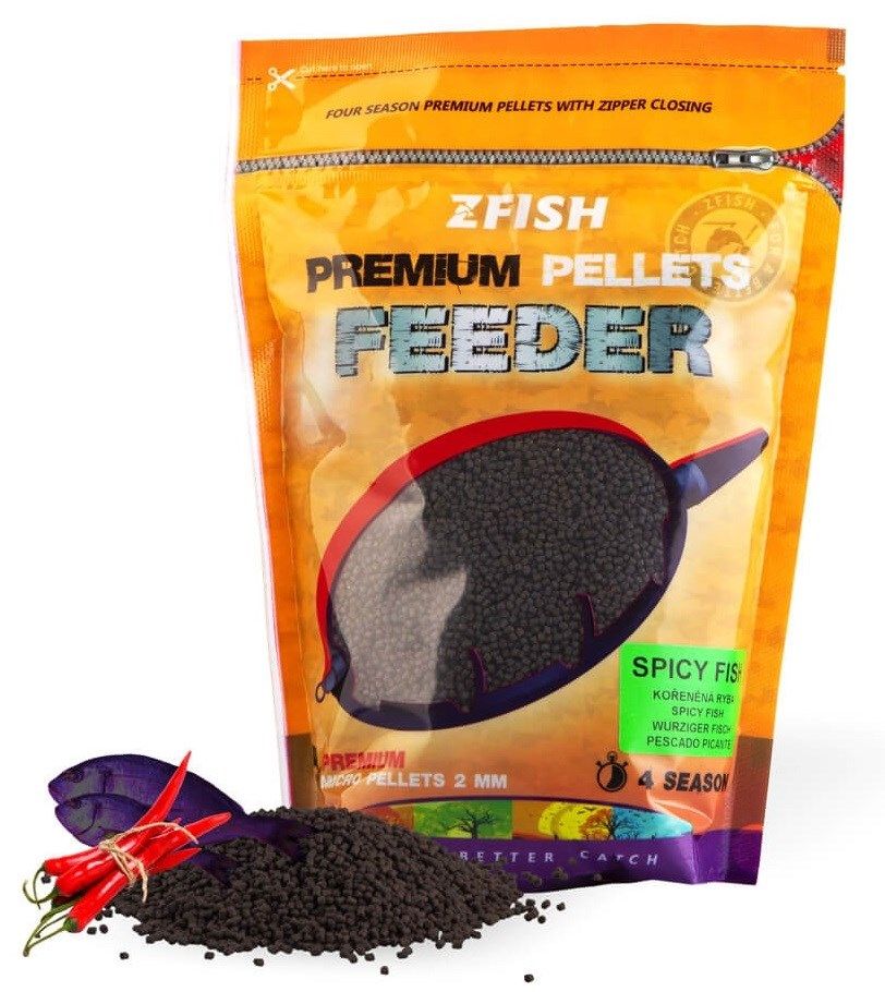 ZFISH Micro Method Feeder Pellets SPICY FISH 2 mm / 700 g
