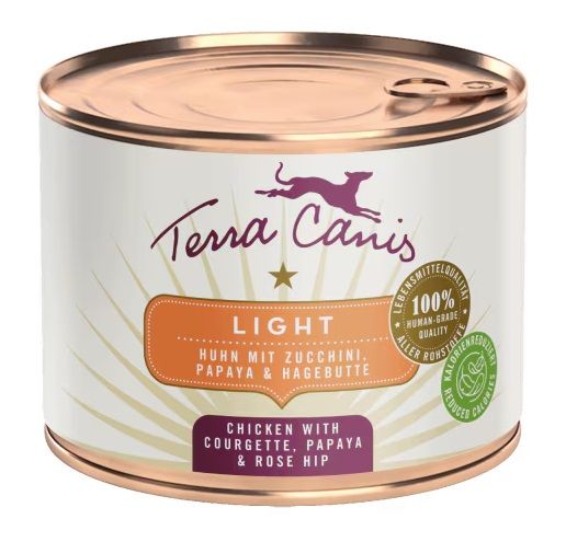 Terra Canis ﻿﻿Light Chicken with courgette, papaya & rose hip 200 g