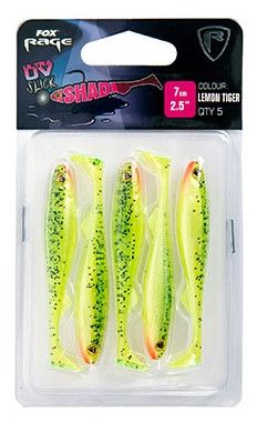 Fox Rage Slick Shad Ultra UV 7cm Lemontiger x 5