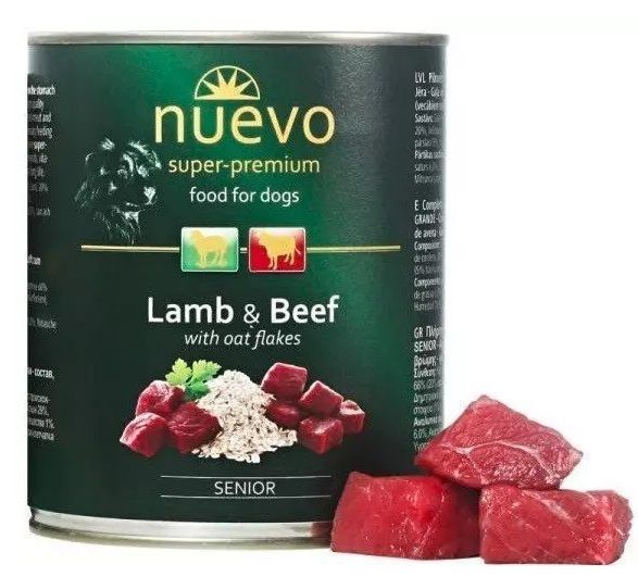 NUEVO DOG Senior Konzerva Janjetina & Govedina 800 g