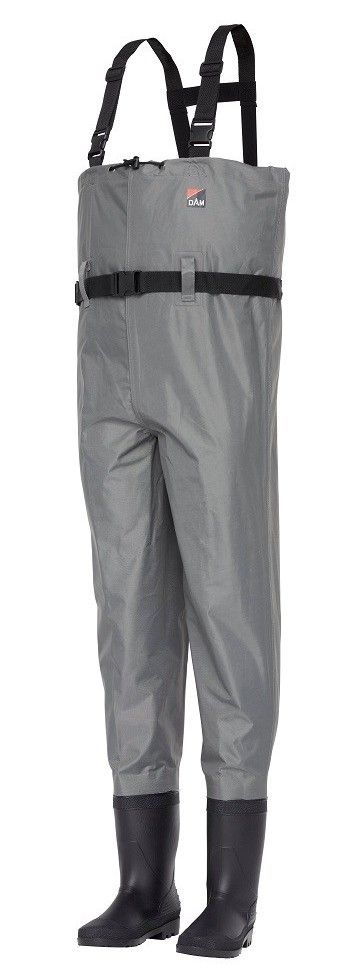 DAM Nylon Chest Waders Light Grey 42/43