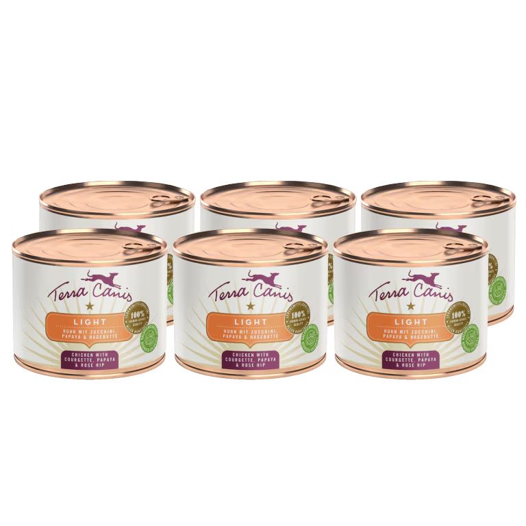 Terra Canis ﻿﻿Light Chicken with courgette, papaya & rose hip 6 x 200 g