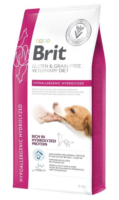 Brit Veterinary Diets GF dog Hypoallergenic Hydrolyzed 6 kg