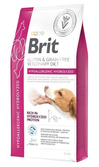 Brit Veterinary Diets GF dog Hypoallergenic Hydrolyzed 12 kg