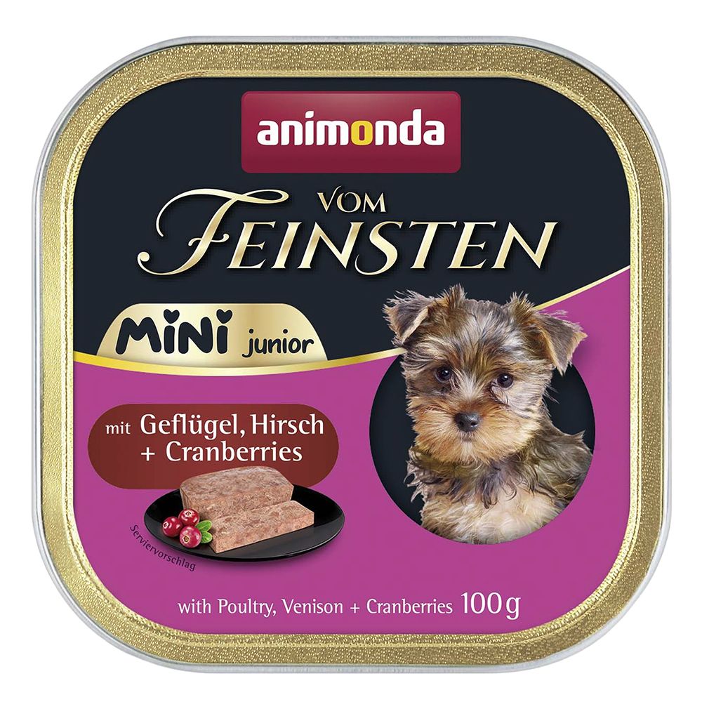 Animonda Vom Feinsten Junior Mini - piletina, jelen i brusnice 100 g