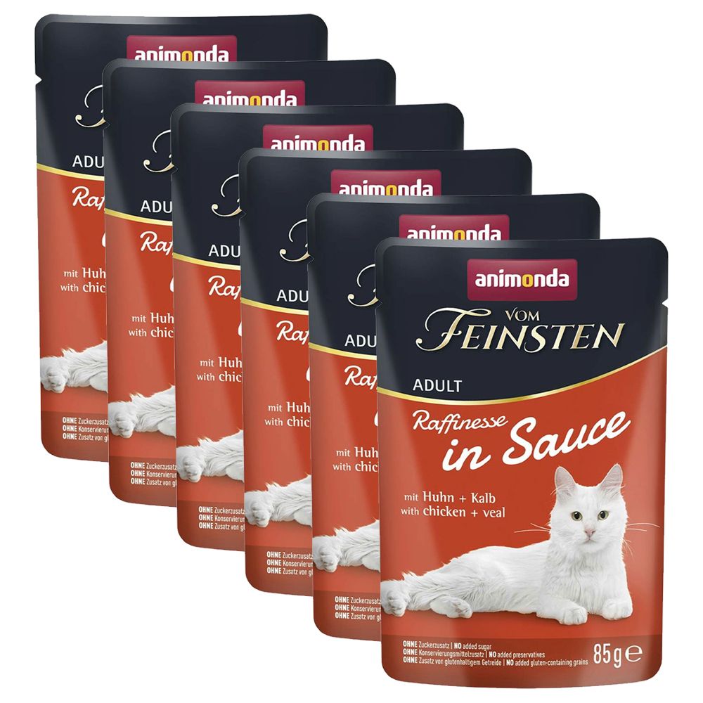 Animonda Vom Feinsten Raffinesse In Sauce piletina & teleće meso u umaku 6 x 85 g