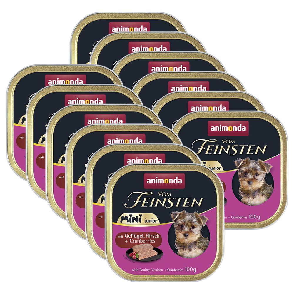 Animonda Vom Feinsten Junior Mini - piletina, jelen i brusnice 12 x 100 g