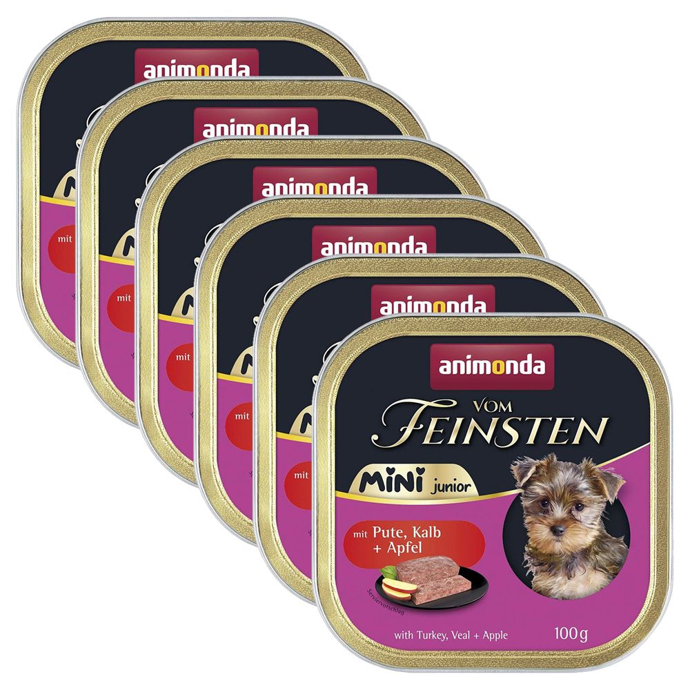 Animonda Vom Feinsten Junior Mini - puretina, teleće i jabuka 6 x 100 g