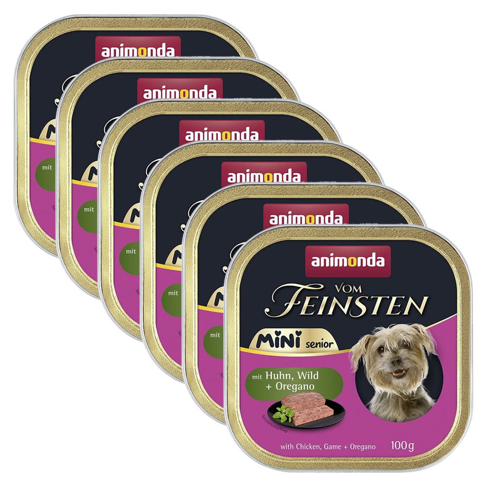Animonda Vom Feinsten Senior Mini - piletina, divljačina i origano 6 x 100 g