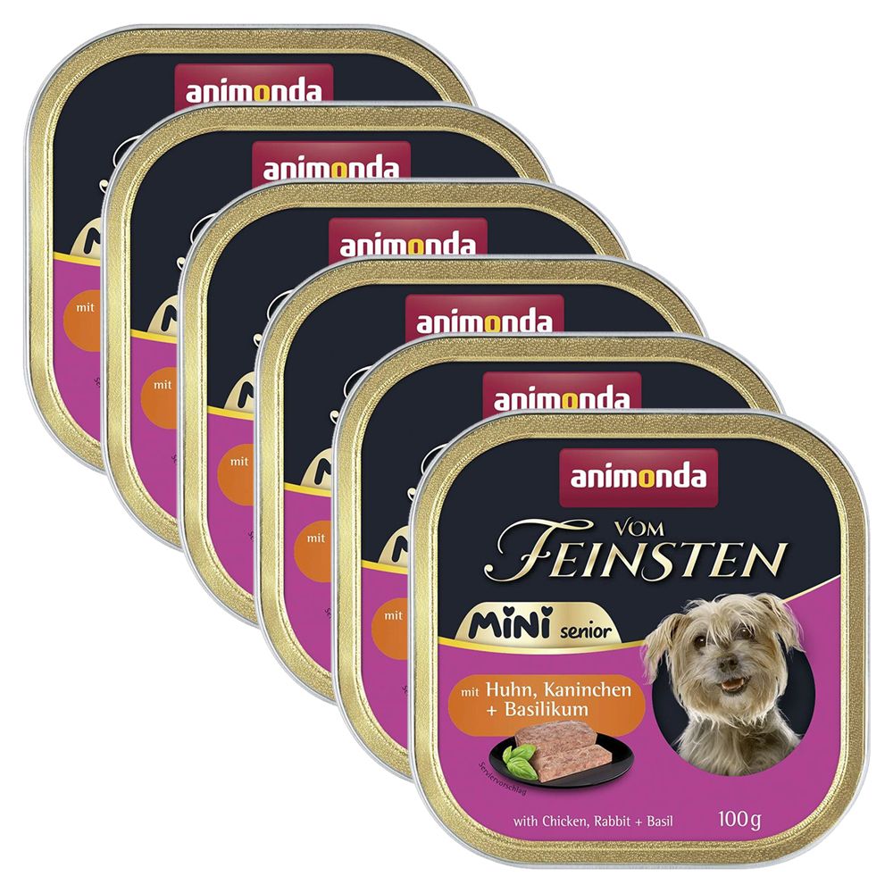 Animonda Vom Feinsten Senior Mini - piletina, zec i bosiljak 6 x 100 g