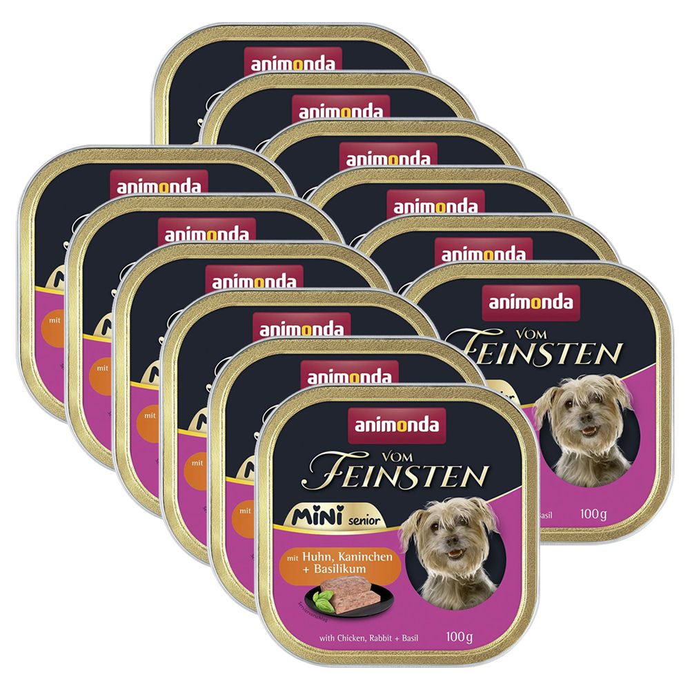 Animonda Vom Feinsten Senior Mini - piletina, zec i bosiljak 12 x 100 g
