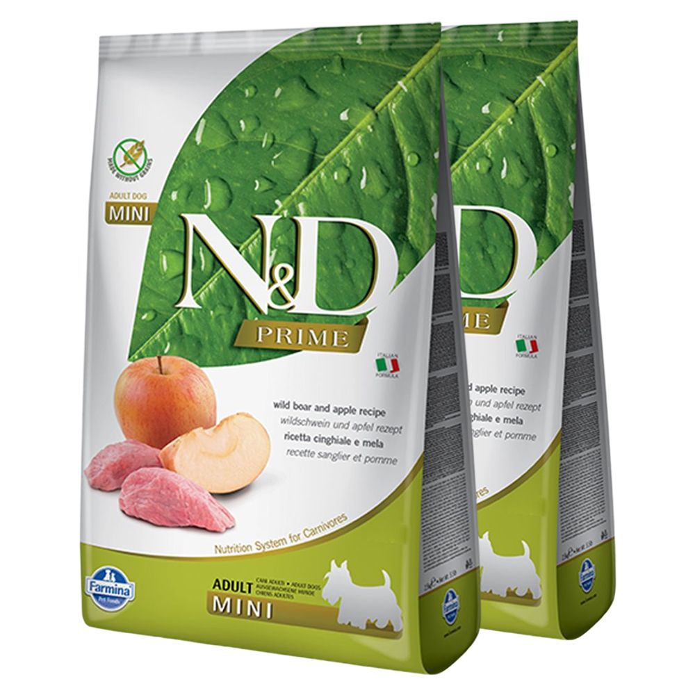 Farmina N&D dog GF ADULT MINI Divlja svinja & Jabuka 2 x 7 kg